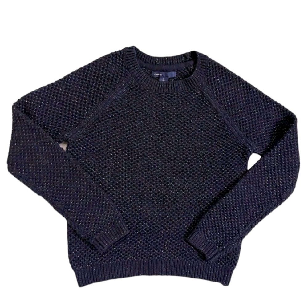 Gap Kids Sparkly Knit Navy Blue Sweater